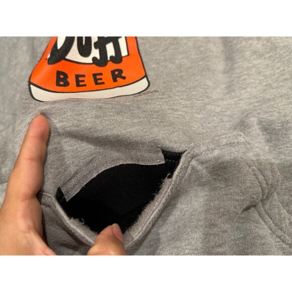 The Simpsons Universal‎ Studios Duff Beer Hoodie Opener Koozie Size Medium - Picture 4 of 12
